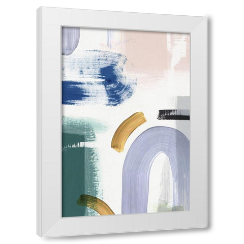 Visions Forms I White Modern Wood Framed Art Print by PI Studio