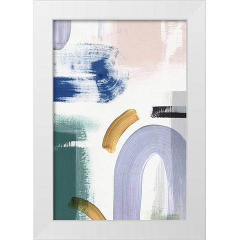 Visions Forms I White Modern Wood Framed Art Print by PI Studio