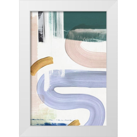 Visions Forms II White Modern Wood Framed Art Print by PI Studio