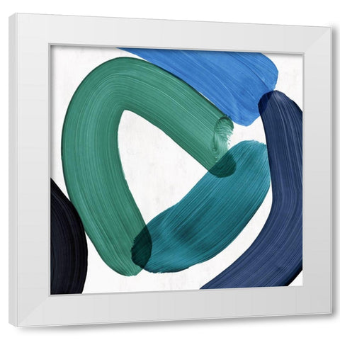 Smooth Bend I White Modern Wood Framed Art Print by PI Studio