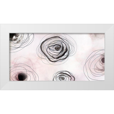 Rose Clouds I White Modern Wood Framed Art Print by PI Studio