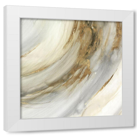 Earth Flames White Modern Wood Framed Art Print by PI Studio