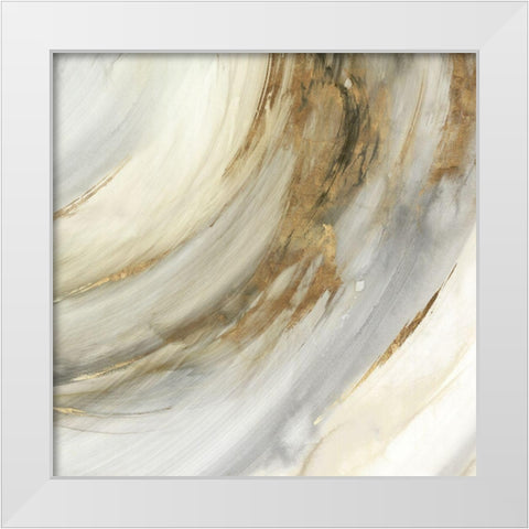 Earth Flames White Modern Wood Framed Art Print by PI Studio