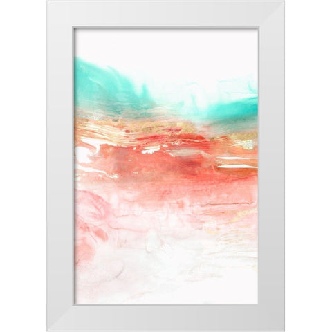 Earth Neon I White Modern Wood Framed Art Print by PI Studio