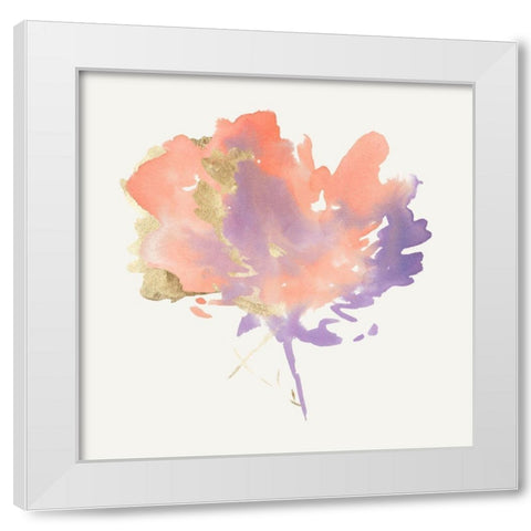 Silent Flower White Modern Wood Framed Art Print by PI Studio