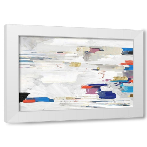 Kinetic Colors II White Modern Wood Framed Art Print by PI Studio