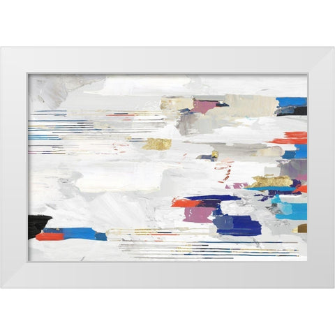 Kinetic Colors II White Modern Wood Framed Art Print by PI Studio