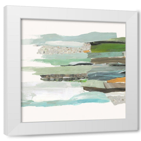 Course II White Modern Wood Framed Art Print by PI Studio