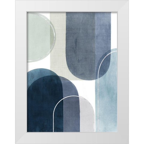 Framed Move I  White Modern Wood Framed Art Print by PI Studio