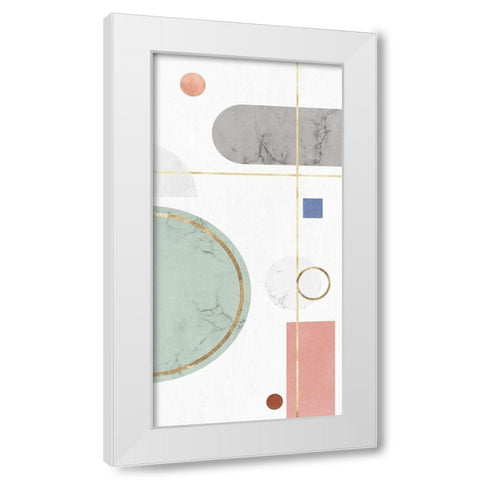 Complementary Forms I White Modern Wood Framed Art Print by PI Studio