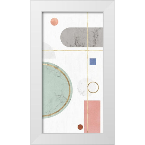 Complementary Forms I White Modern Wood Framed Art Print by PI Studio