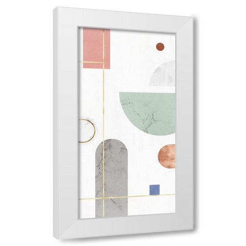 Complementary Forms II White Modern Wood Framed Art Print by PI Studio