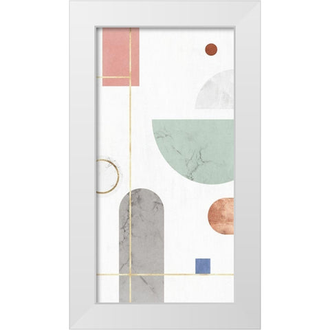 Complementary Forms II White Modern Wood Framed Art Print by PI Studio