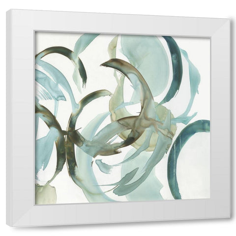 Hypnotic Curves I White Modern Wood Framed Art Print by PI Studio