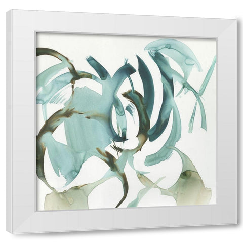 Hypnotic Curves II White Modern Wood Framed Art Print by PI Studio