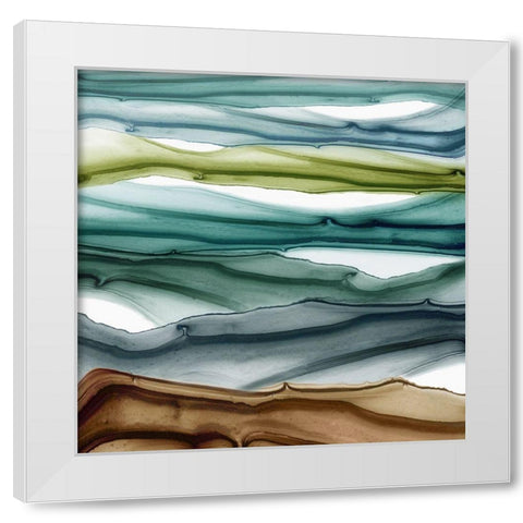 Peregrination White Modern Wood Framed Art Print by PI Studio