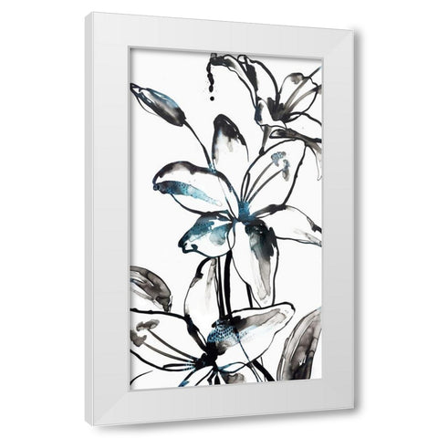 Wild Lily II White Modern Wood Framed Art Print by PI Studio