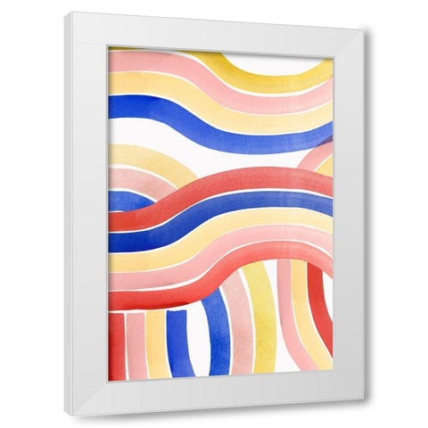 Convulse I  White Modern Wood Framed Art Print by PI Studio