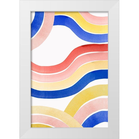 Convulse II   White Modern Wood Framed Art Print by PI Studio