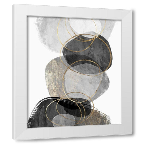 Conglomerate I White Modern Wood Framed Art Print by PI Studio