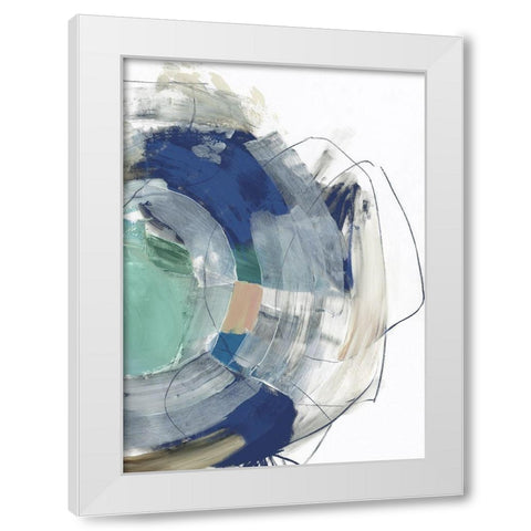 Deluge I White Modern Wood Framed Art Print by PI Studio