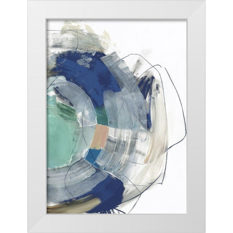 Deluge I White Modern Wood Framed Art Print by PI Studio