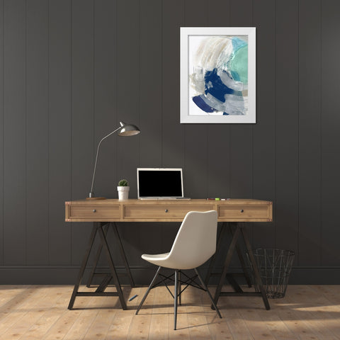 Deluge II White Modern Wood Framed Art Print by PI Studio