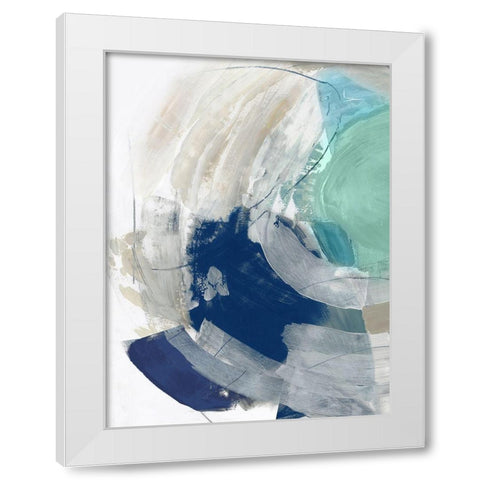 Deluge II White Modern Wood Framed Art Print by PI Studio