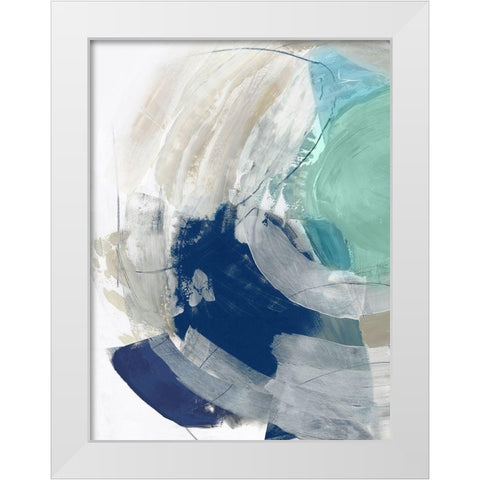 Deluge II White Modern Wood Framed Art Print by PI Studio