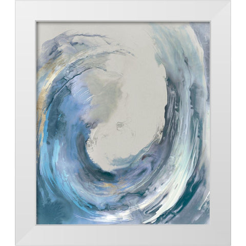 Water Collar White Modern Wood Framed Art Print by PI Studio