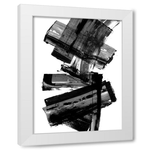 Meditative Dimension I White Modern Wood Framed Art Print by PI Studio