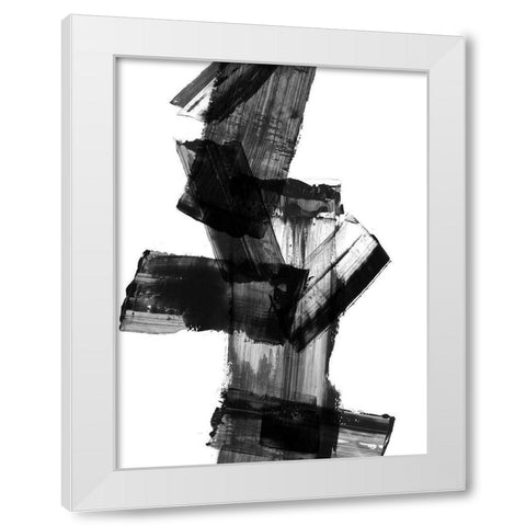 Meditative Dimension II White Modern Wood Framed Art Print by PI Studio