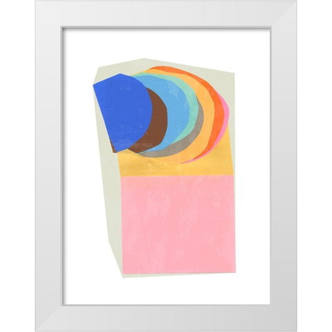 Sliced White Modern Wood Framed Art Print by PI Studio