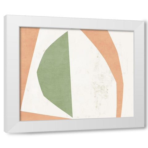 Minced White Modern Wood Framed Art Print by PI Studio