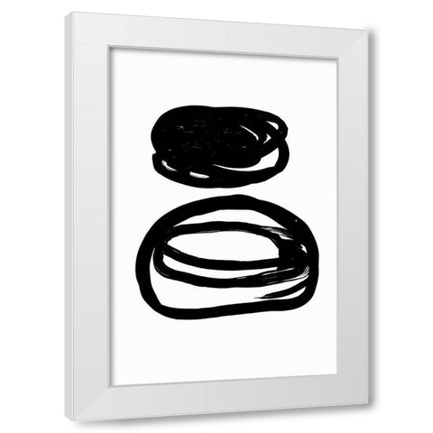 Potato Swirls  White Modern Wood Framed Art Print by PI Studio