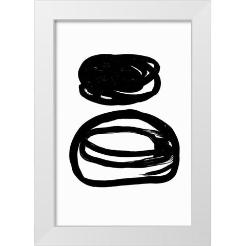 Potato Swirls  White Modern Wood Framed Art Print by PI Studio