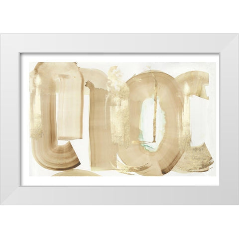 Caramelize  White Modern Wood Framed Art Print by PI Studio