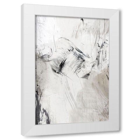 Masquerade II White Modern Wood Framed Art Print by PI Studio