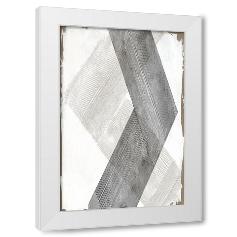 Twine ChevronÂ  White Modern Wood Framed Art Print by PI Studio