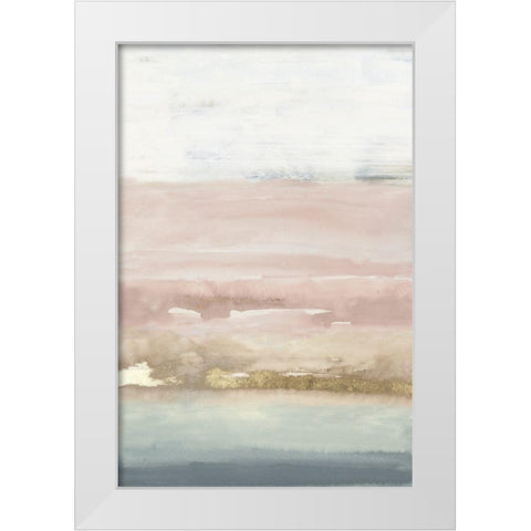 Cotton Candy Horizion White Modern Wood Framed Art Print by PI Studio