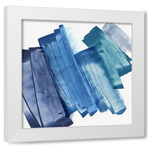 Indigo Path IÂ  White Modern Wood Framed Art Print by PI Studio