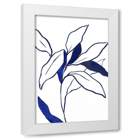 Indigo LillyÂ  White Modern Wood Framed Art Print by PI Studio