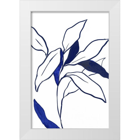 Indigo LillyÂ  White Modern Wood Framed Art Print by PI Studio