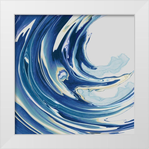 Modern Wave  White Modern Wood Framed Art Print by PI Studio