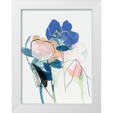 Fresh Flowers  White Modern Wood Framed Art Print by PI Studio