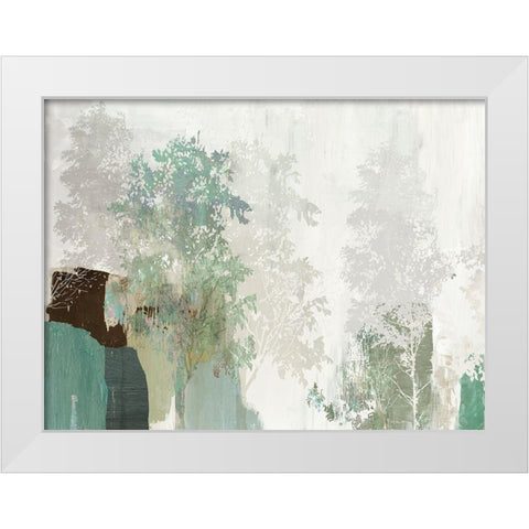 Daydream Teal I White Modern Wood Framed Art Print by PI Studio