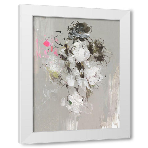 Cascading White  White Modern Wood Framed Art Print by PI Studio