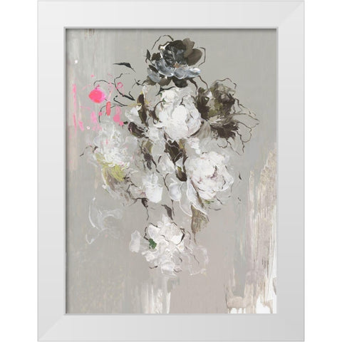 Cascading White  White Modern Wood Framed Art Print by PI Studio