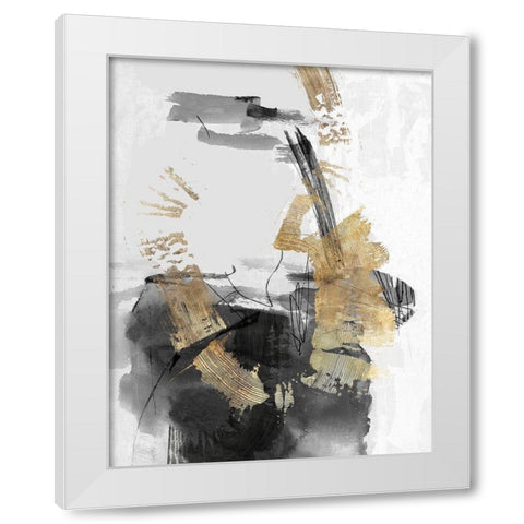 Golden Dream  White Modern Wood Framed Art Print by PI Studio