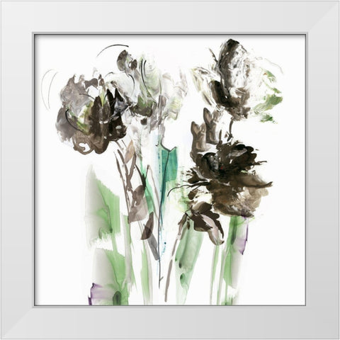 Green Spring I  White Modern Wood Framed Art Print by PI Studio